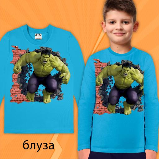 Блуза тънка Хълк в синьо