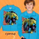 Суичър плътен Хълк в синьо