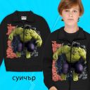 Суичър плътен Хълк в черно