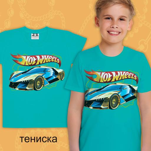 Тениска с Хот Уилс в морскосиньо