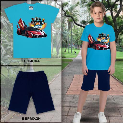 Комбинация 2 части (т/б) Хот Уилс в синьо