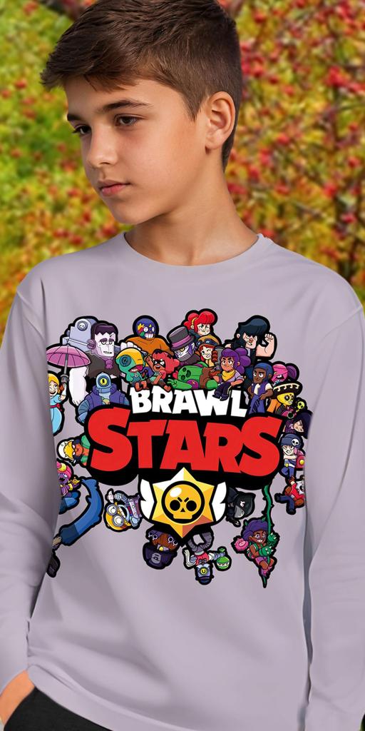 Блуза тънка Brawl Stars сиво