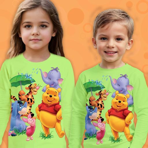 Блуза плътна Мечо Пух в резеда