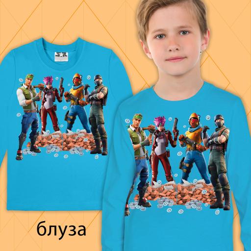 Блуза тънка Фортнайт в наситеносиньо