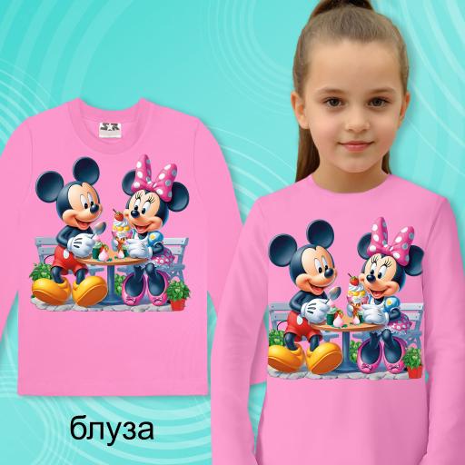 Блуза тънка Мини Маус в розово