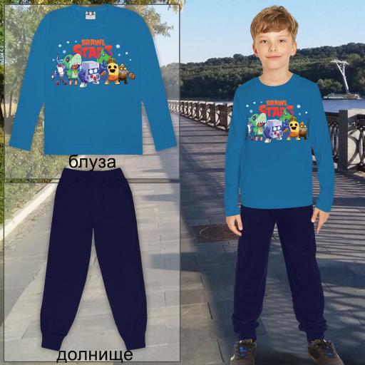 Комплект тънък 2 части (б/д) Brawl Stars синьо