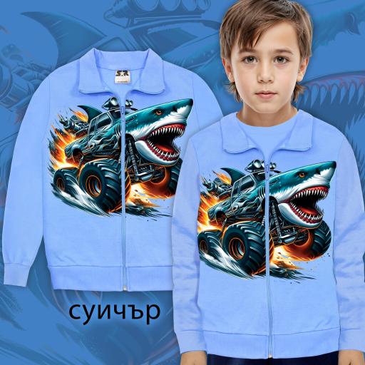 Суичър плътен Хот Уилс ( Monster Trucks)
