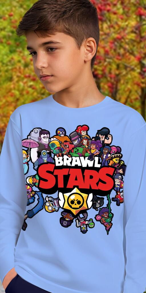 Блуза тънка Brawl Stars синьо