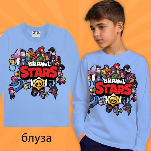 Блуза тънка Brawl Stars синьо