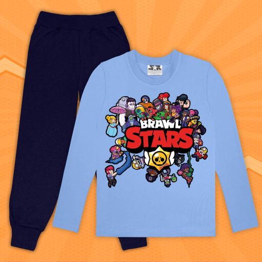 Комплект тънък 2 части (б/д) Brawl Stars синьо