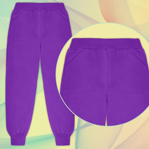 Долнище дебела вата в тъмновиолетово