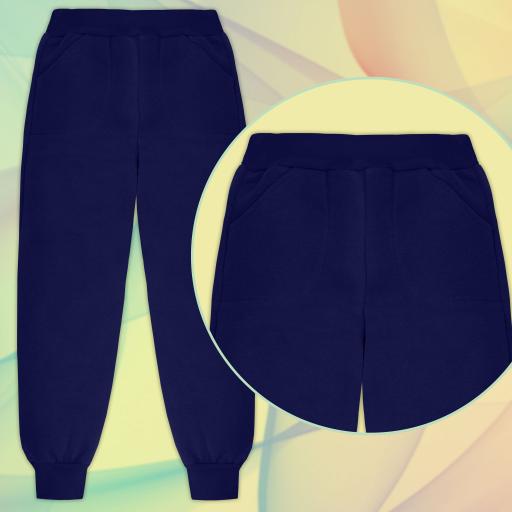 Долнище дебела вата в тъмносиньо