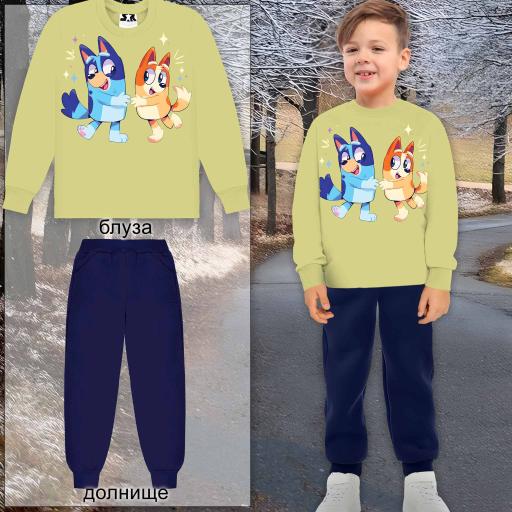 Комплект дебела вата 2 части (б/д) Блуи в светло хаки