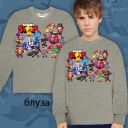 Блуза дебела вата Brawl Stars в сиво