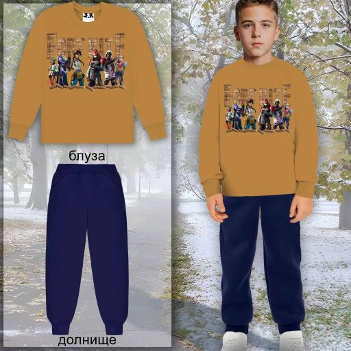 Комплект дебела вата 2 части (б/д) Фортнайт в тютюнево