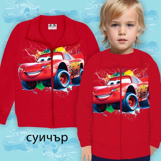 Суичър плътен Маккуин в червено