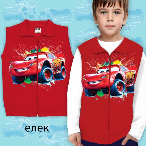 Елек плътен Маккуин в червено