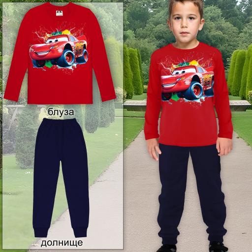 Комплект тънък 2 части (б/д) Маккуин в червено