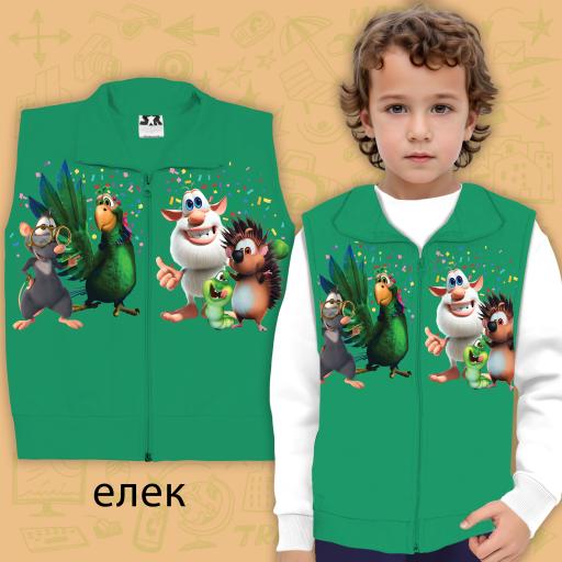 Елек дебела вата Booba зелено