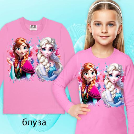 Блуза тънка Замръзналото кралство в розово