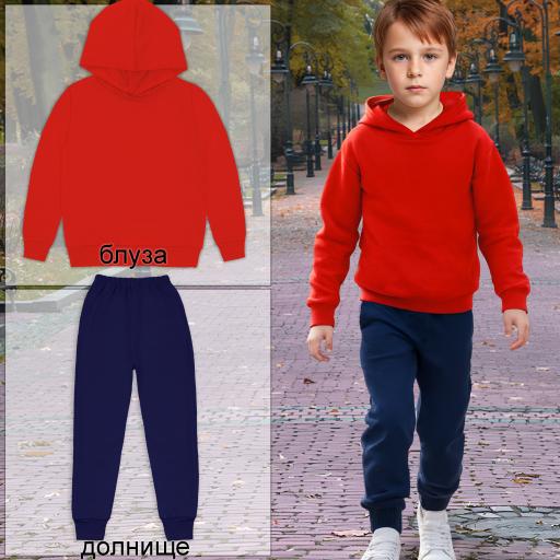 Комплект плътен 2 части (б.к/д) в червено