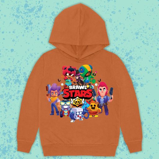 Блуза с качулка Brawl stars в кафяво