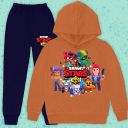 Комплект плътен 2 части (б.к/д) Brawl stars в кафяво