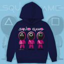 Блуза с качулка Скуид гейм (Squid Game) тъмносиньо