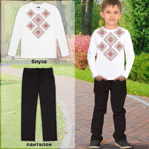 Комплект 2 части (п.б.) фолклорни мотиви в бяло 7