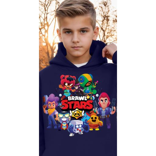 Блуза с качулка Brawl stars в тъмносиньо
