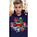 Блуза с качулка Brawl stars в тъмносиньо