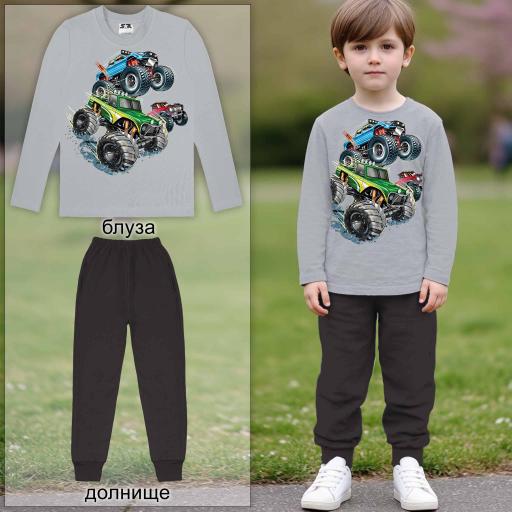 Комплект тънък 2 части (б/д) джипове офроуд в сиво