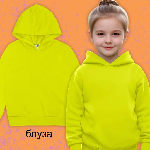 Блуза едноцветна с качулка в резеда