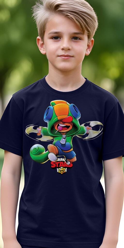 Тениска с Brawl Stars в тъмносиньо
