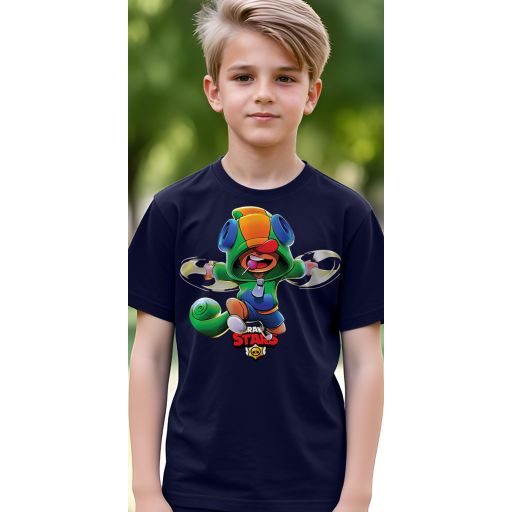 Тениска с Brawl Stars в тъмносиньо
