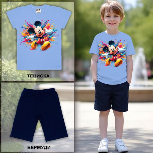 Комбинация 2 части (т/к) Мики Маус в синьо