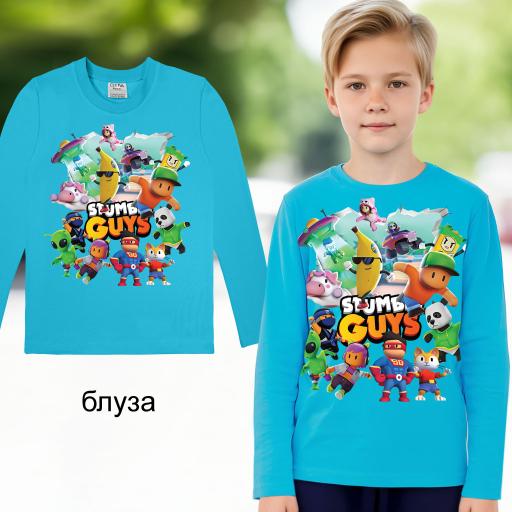 Блуза тънка Стъмбъл гайс в наситеносиньо