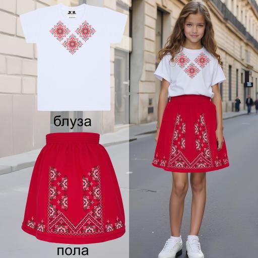 Комбинация 2 части (тен./пола) фолклорни мотиви Б-2