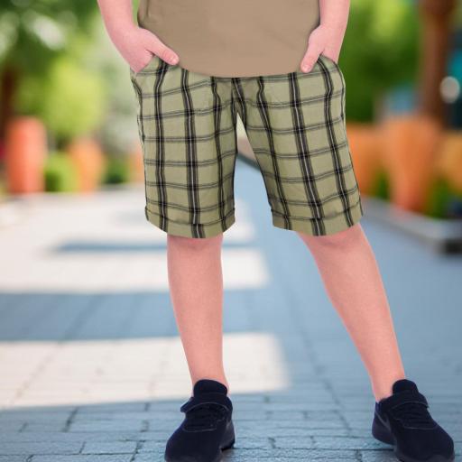 Панталон над коляното каре К-23