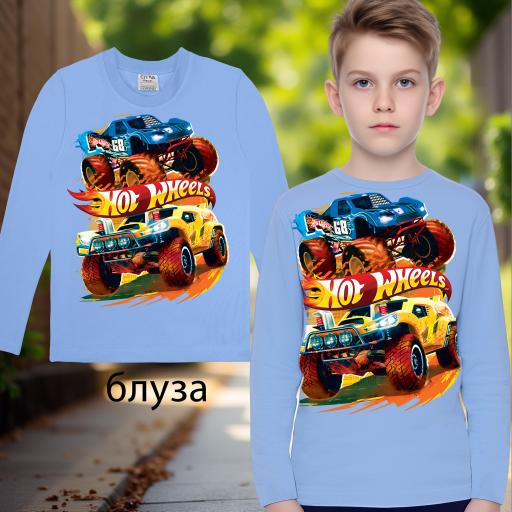 Блуза тънка Хот Уилс в синьо