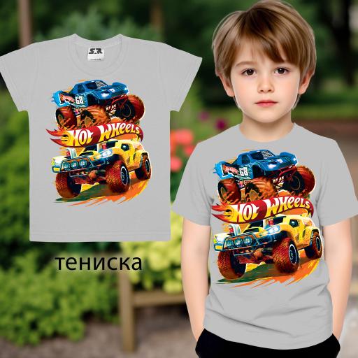 Тениска с Хот Уилс в сиво