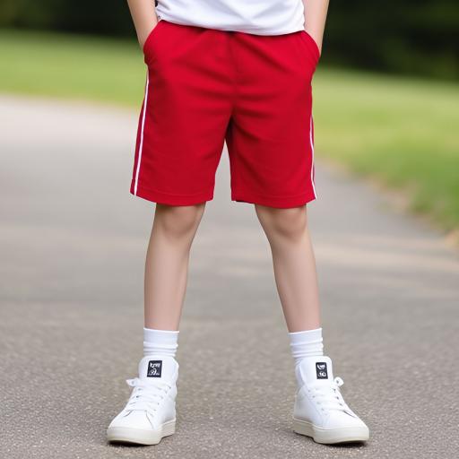 Бермуди 3/4 с кант в червено