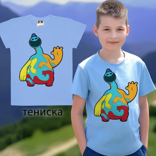 Тениска Попи плейтайм синьо