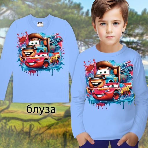 Блуза тънка Маккуин в синьо