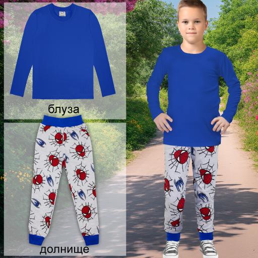 Комплект 2части (б/д) с долнище Спайдърмен1 в мастиленосиньо