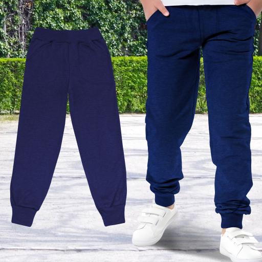 Долнище тънко в тъмносиньо