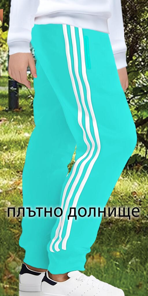Долнище плътно в мента с 3 канта