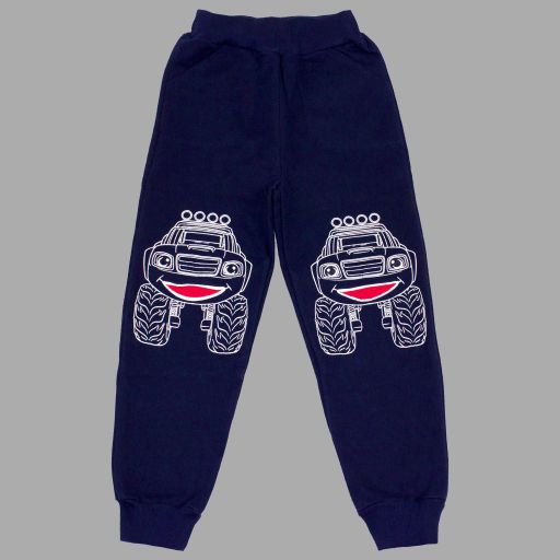 Долнище с анимиран джоб Пламъчко в тъмносиньо