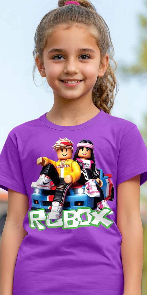 Тениска ROBLOX във виолетово