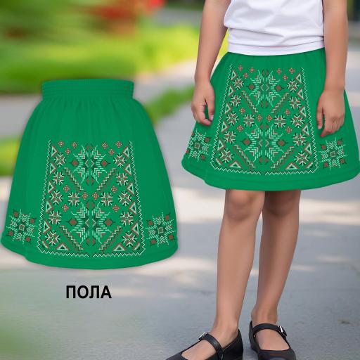 Пола в зелено с фолклорни мотиви 1